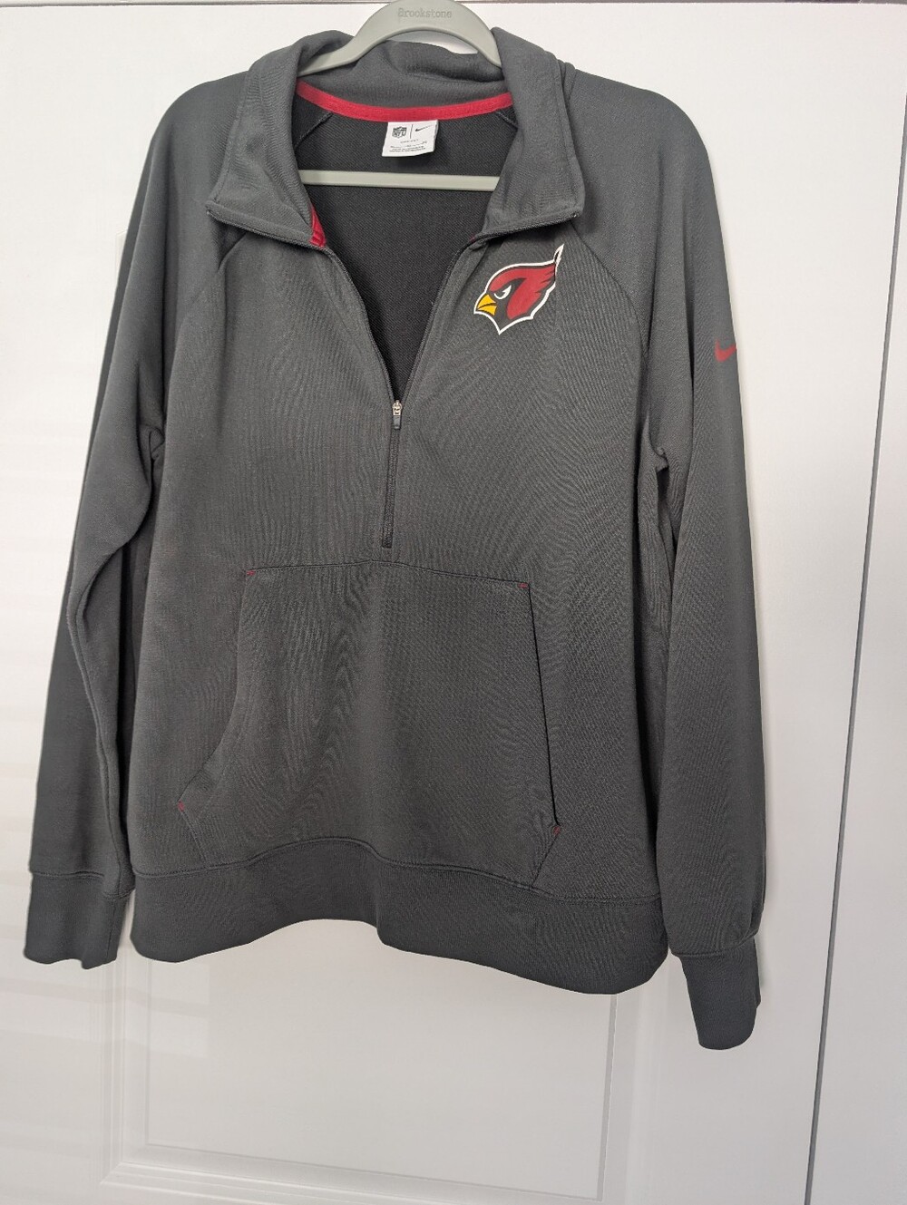 Women's Nike NFL Arizona Cardinals  Raglan Performance  Half-Zip Sweatshirt